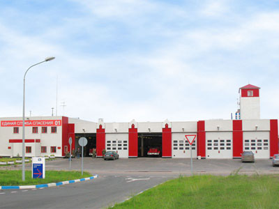 The fire station of the Eastern Spaceport in Uglegorsk